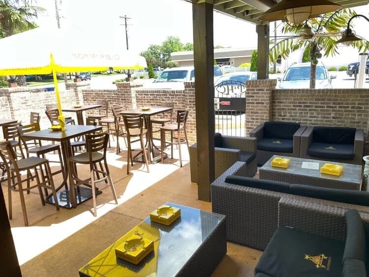 The patio at Havana Phil's in Greensboro, North Carolina