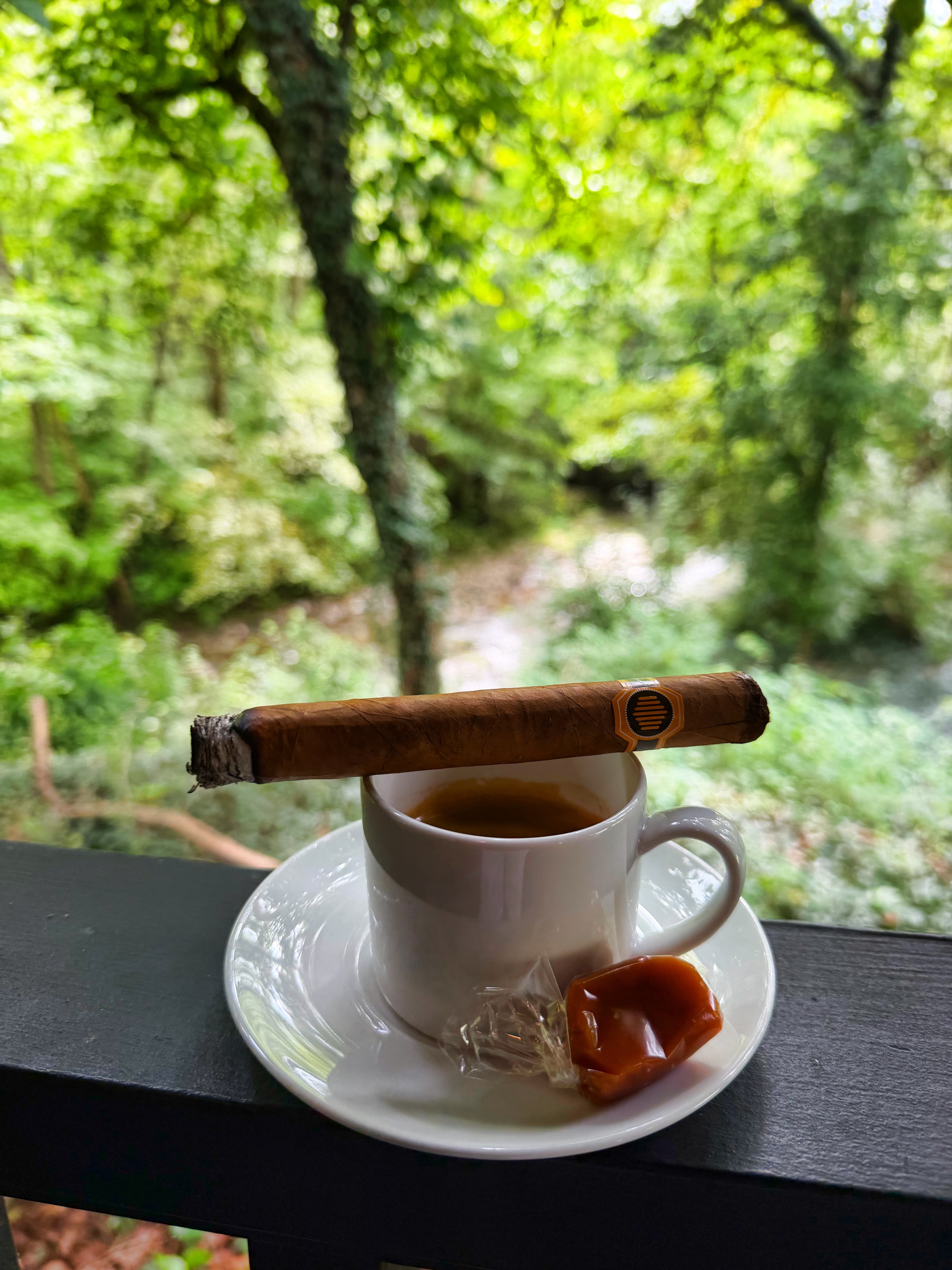 Nothing like smoking a cigar by a creek.
